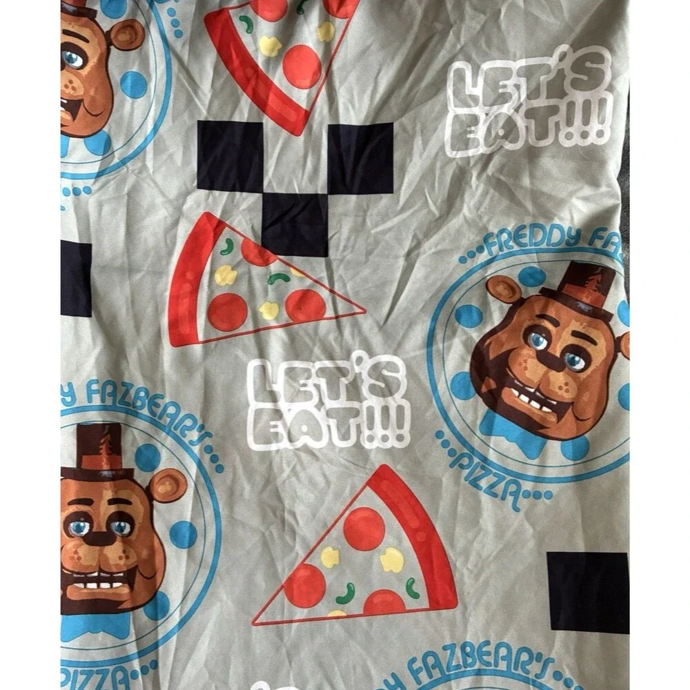Five Nights at Freddy's Twin Flat Sheet Only Freddy Fazbear Pizza Gray FNAF